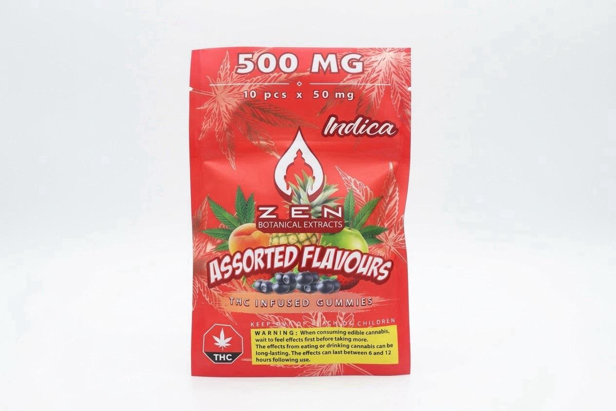 Zen Assorted Flavour Gummies 500mg - Indica