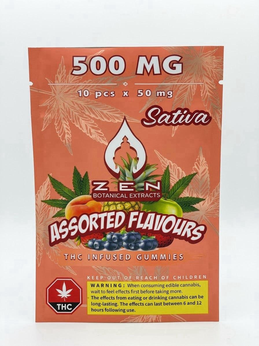 Zen Assorted Flavour Gummies 500mg - Sativa