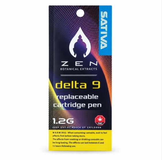 Zen Delta-9 Replacable Cart Pen 1.2g – Sativa